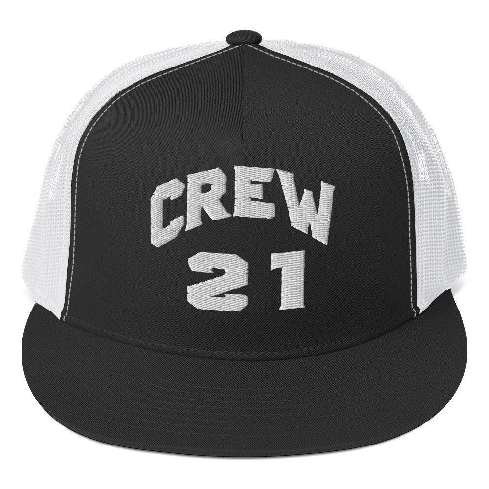 Crew 21 Trucker Cap (bestickt) black/ white