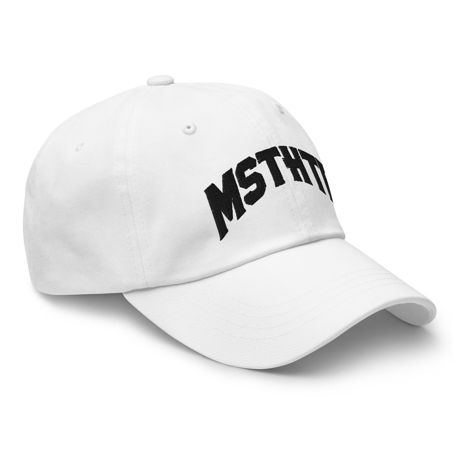 MSTHTD Dad Hat (bestickt) black on white